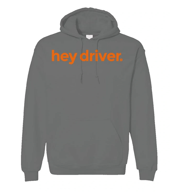 Charcoal and Orange Off Duty Hoodie