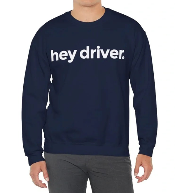 Off Duty White and Blue Sweatshirt