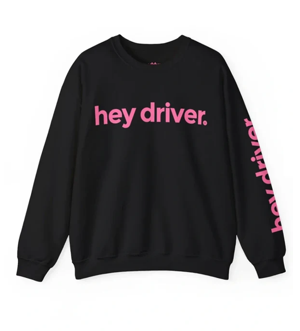 Off Duty Pink & Black Comfy Sweatshirt