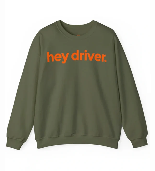 Off Duty Orange and Olive Comfy Sweatshirt