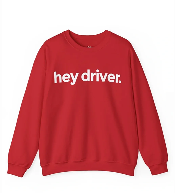 Off Duty Stop Sign Red Comfy Sweatshirt