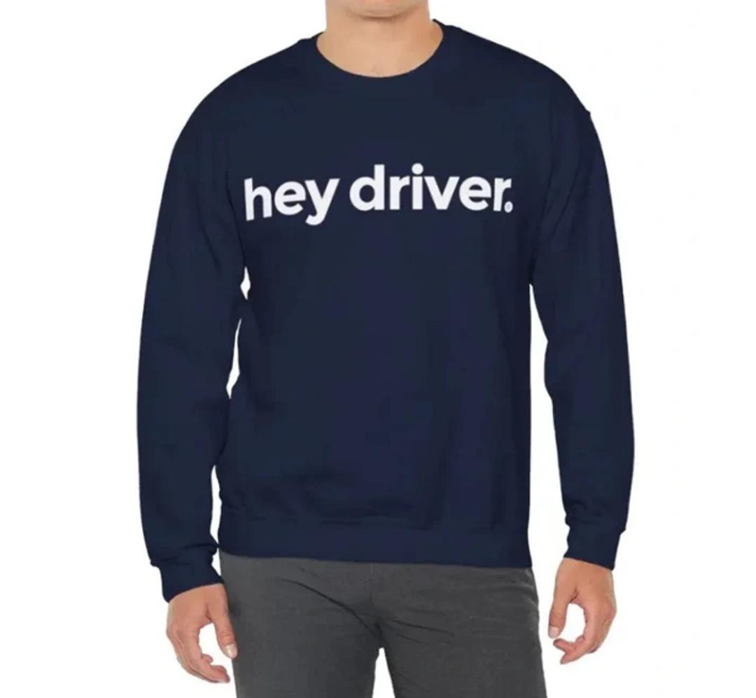 Navy Blue and White Sweatshirt